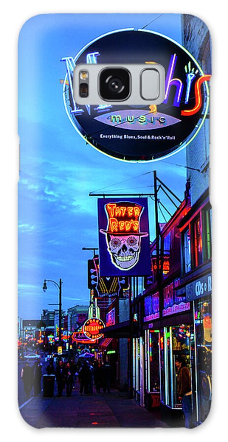 Memphis Galaxy Case featuring the photograph Beale Str. Blues by D Justin Johns