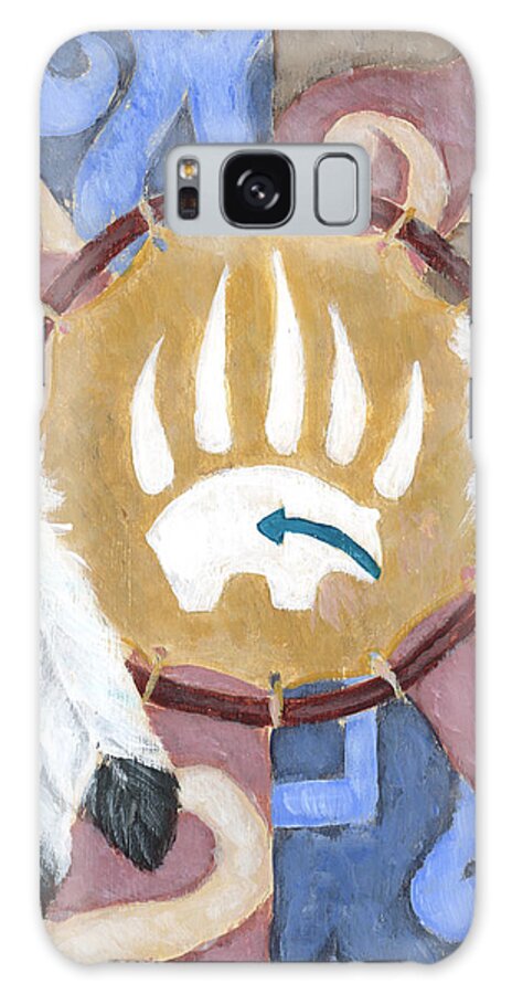 Native American Galaxy Case featuring the painting Bear Shield by Brandy Woods