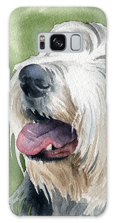 Bearded Collie Galaxy Case featuring the painting Bearded Collie by David Rogers
