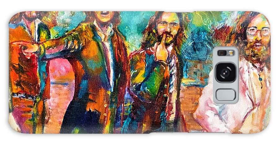 Beatles Galaxy Case featuring the painting Beatles Abbey Rd by Leland Castro