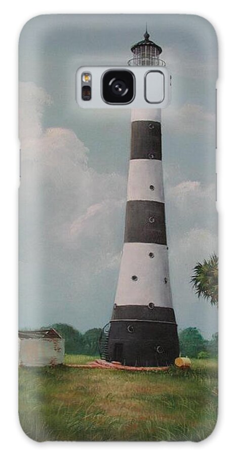 Lighthouse Galaxy Case featuring the painting Cape Canaveral Lighthouse Florida by Teresa Trotter