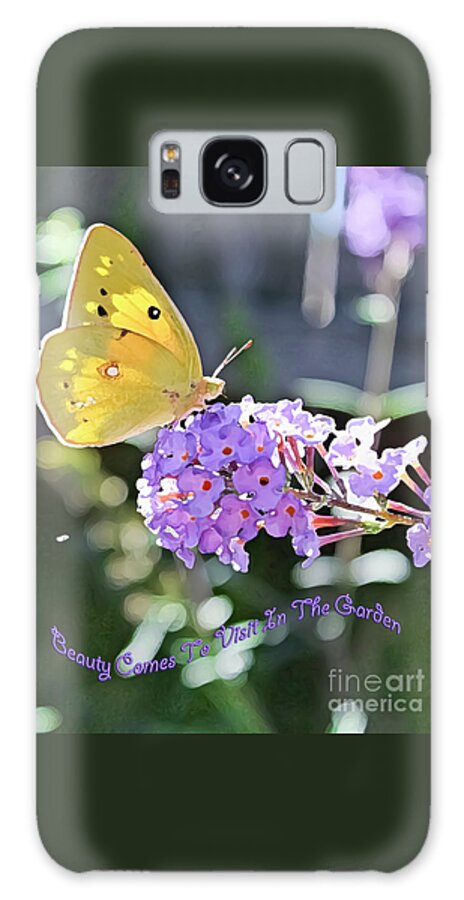 Butterfly Galaxy Case featuring the photograph Beauty Comes To Visit by Barbara Dean