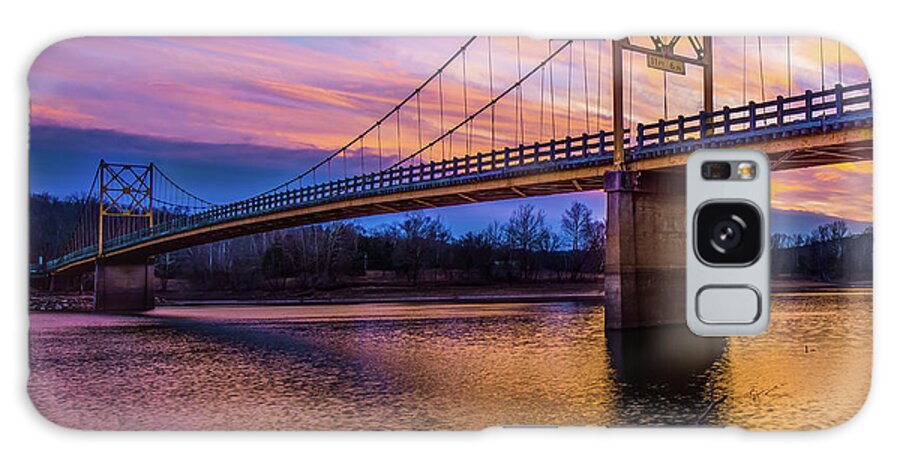 America Galaxy Case featuring the photograph Beaver Bridge Sunset - Eureka Springs Arkansas - Square Format by Gregory Ballos