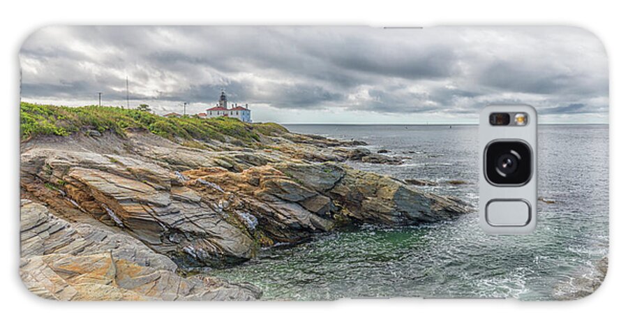 Beavertail Lighthouse On Narragansett Bay Galaxy Case featuring the photograph Beavertail Lighthouse on Narragansett Bay by Brian MacLean