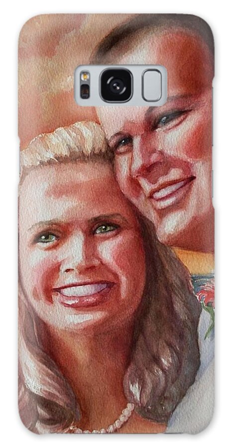 Couple Galaxy S8 Case featuring the painting Becky and Chris by Marilyn Jacobson