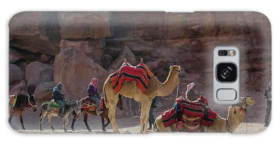 Bedouin Galaxy Case featuring the photograph Bedouin Tribesmen, Petra Jordan by Perry Rodriguez