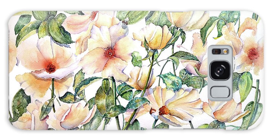 Floral Galaxy Case featuring the painting Bee Happy by Debbie Lewis