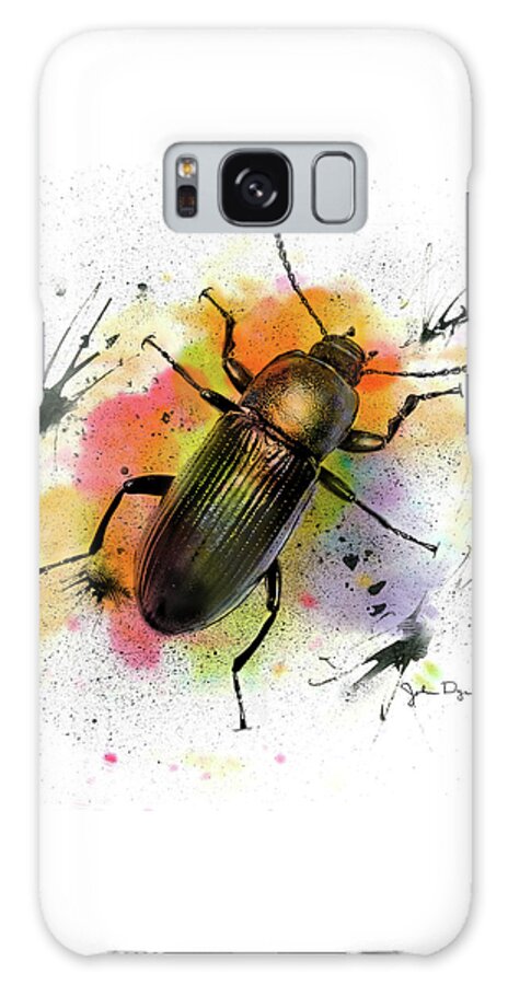 Darkling Beetle Galaxy Case featuring the drawing Beetle Illustration by John Dyess