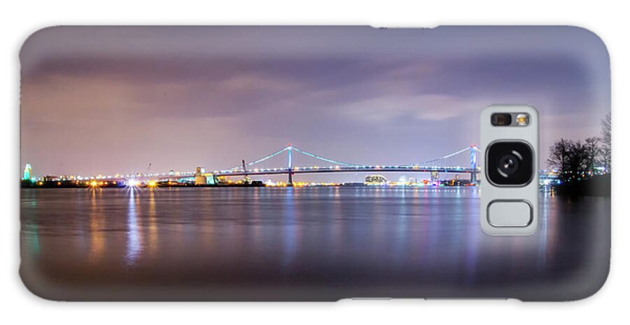 Bejamin Galaxy Case featuring the photograph Bejamin Franklin Bridge at Night from Penn Treaty Park by Bill Cannon
