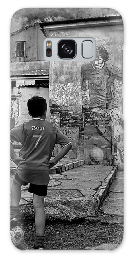 George Best Galaxy Case featuring the photograph Belfast Boy In Memory Of George Best by Donovan Torres