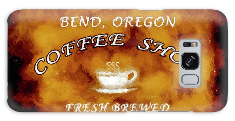Bend Galaxy Case featuring the mixed media Bend Oregon Coffee Shop by David Millenheft