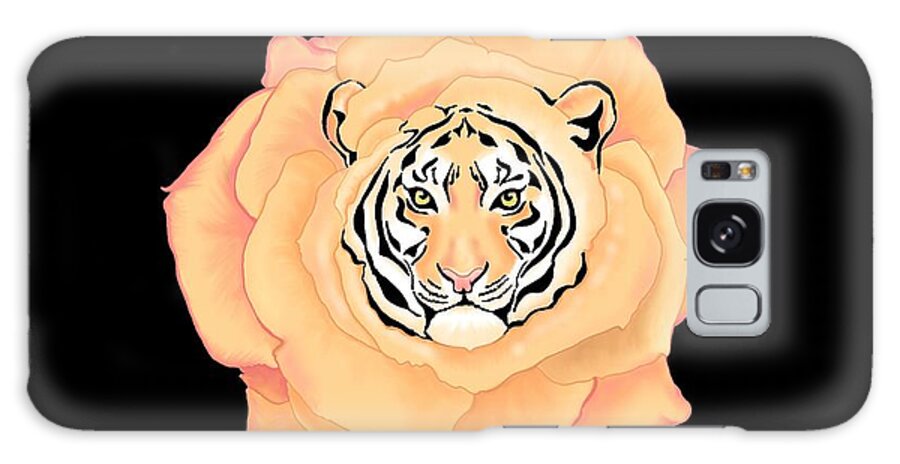 Tiger Galaxy S8 Case featuring the digital art Bengal Blossom by Norman Klein