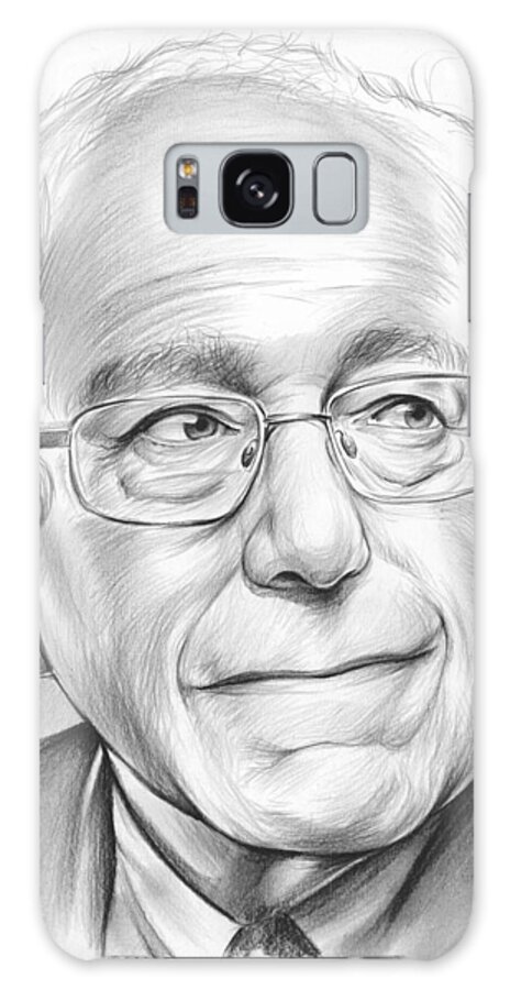 Bernie Sanders Galaxy Case featuring the drawing Bernie Sanders by Greg Joens