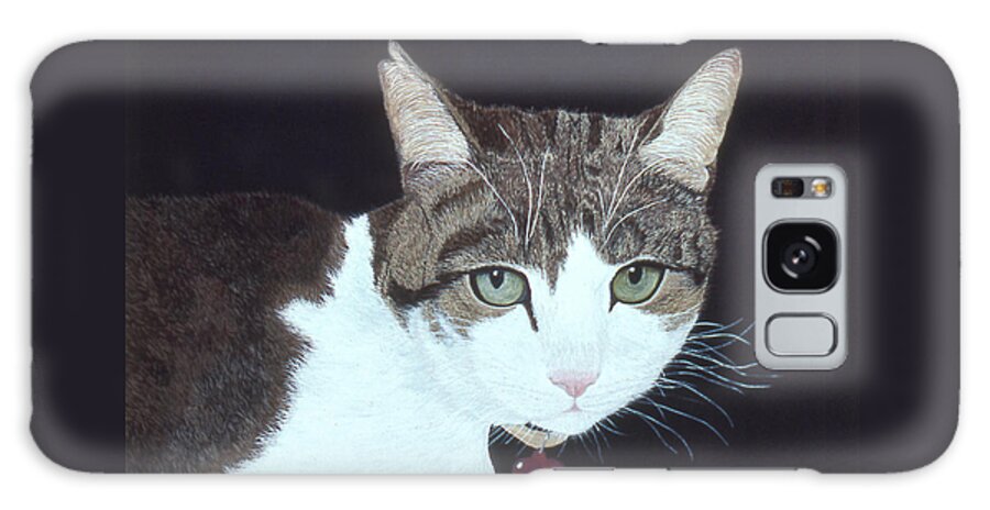 Karen Zuk Rosenblatt Art And Photography Galaxy Case featuring the painting Best Cat by Karen Zuk Rosenblatt