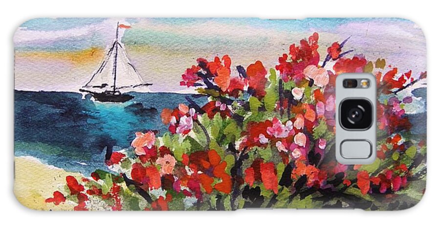 Sea Galaxy Case featuring the painting Beyond Sea Roses by John Williams
