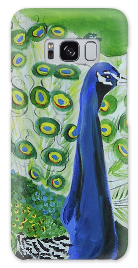 Landscape Galaxy Case featuring the painting Big Blue by Kathie Camara