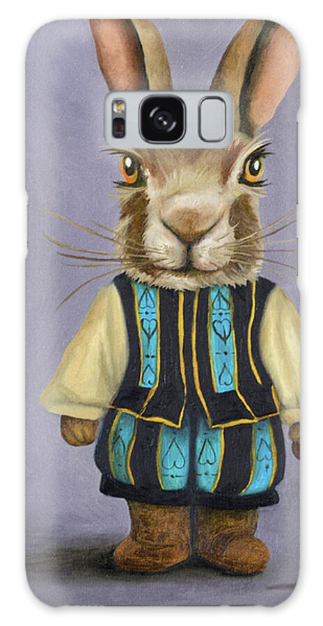 Rabbit Galaxy Case featuring the painting Big Ears 2 by Leah Saulnier The Painting Maniac