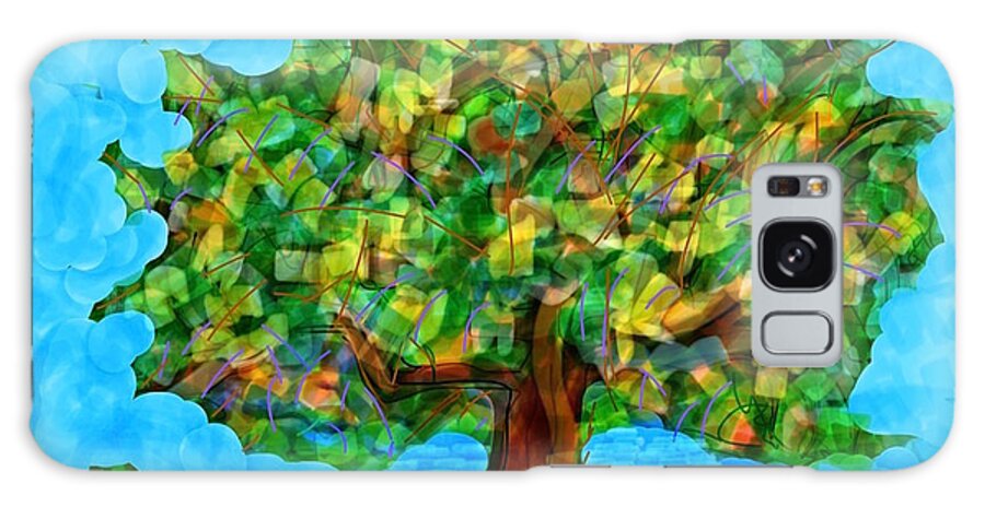 Tree Galaxy Case featuring the digital art Big Oak Tree by Sherry Killam