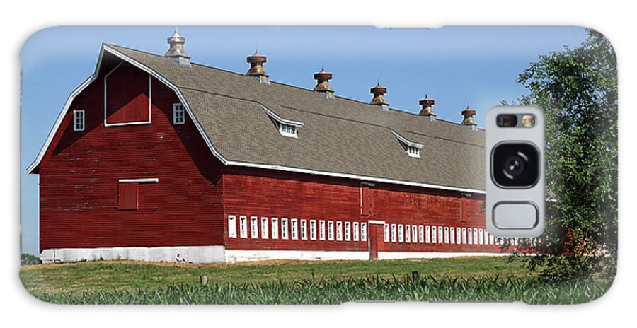 Barns Galaxy S8 Case featuring the photograph Big Red Barn in Spring by Ed Peterson
