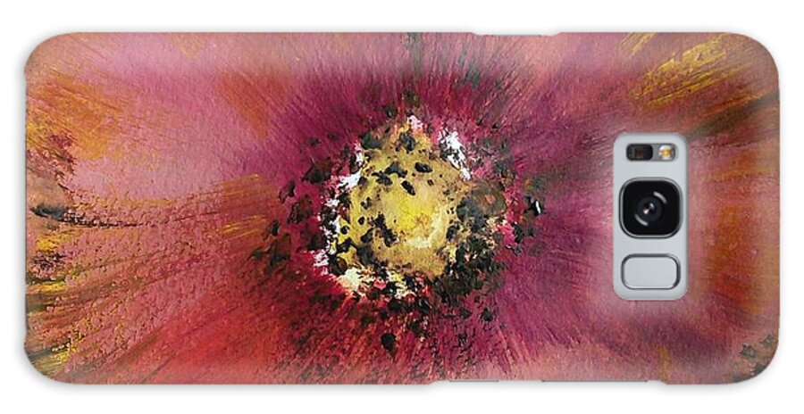 Big Flower Galaxy Case featuring the painting Big Red Flower by Susan Nielsen