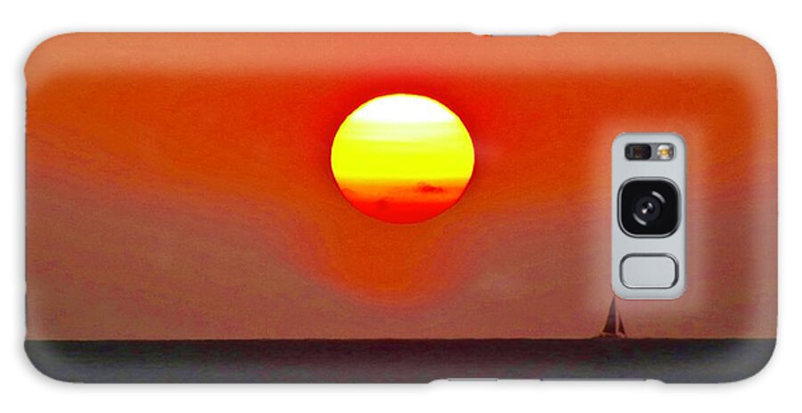 Sunset Galaxy Case featuring the photograph Big Sun by Craig Wood