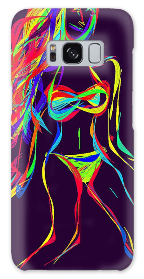 Gesture Galaxy Case featuring the digital art Bikini Girl by Artsy Gypsy