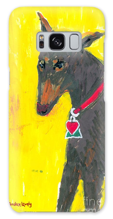 Dog Galaxy Case featuring the painting Bill's Dog Rebel by Candace Lovely