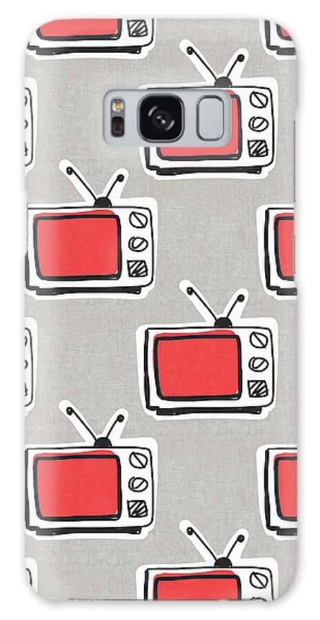 Tv Galaxy Case featuring the digital art Binge Watching- Art by Linda Woods by Linda Woods