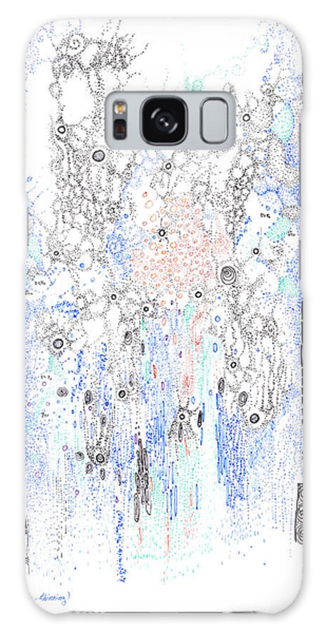Rheology Galaxy Case featuring the painting Bingham Fluid or paste by Regina Valluzzi