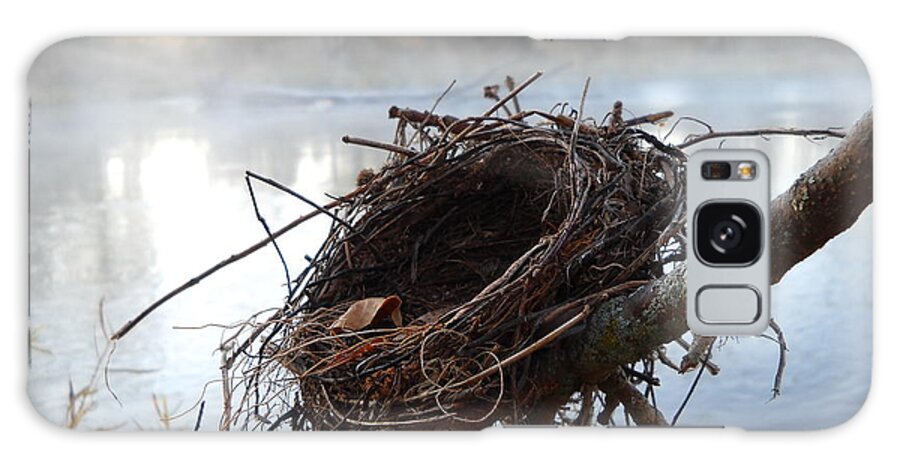 Bird Nest Galaxy Case featuring the photograph Bird Nest and Mississippi River Fog by Kent Lorentzen