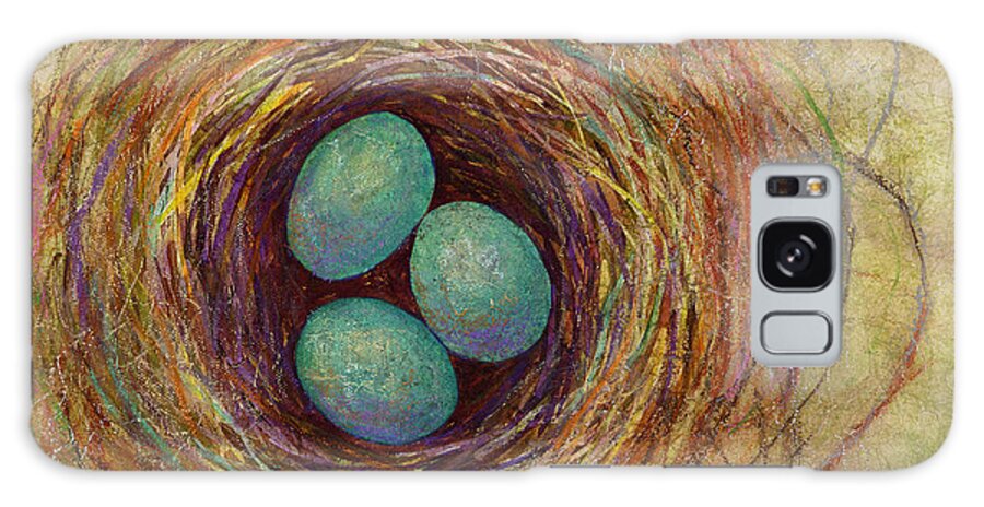 Eggs Galaxy Case featuring the painting Bird Nest by Hailey E Herrera