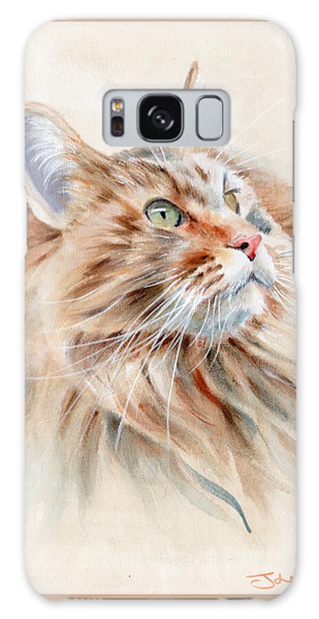 Cat Galaxy Case featuring the painting Bird Watching by John Neeve