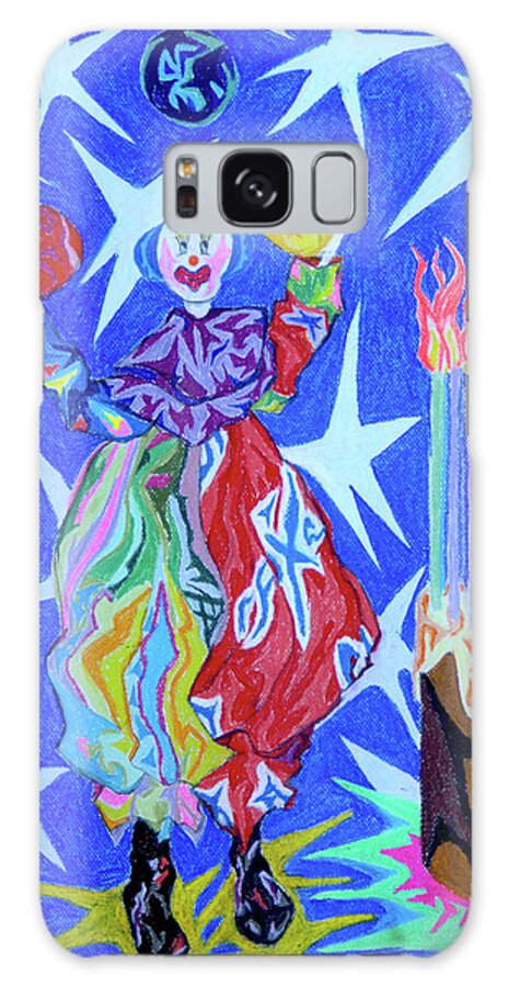 Birthday Galaxy Case featuring the painting Birthday Clown by Robert SORENSEN