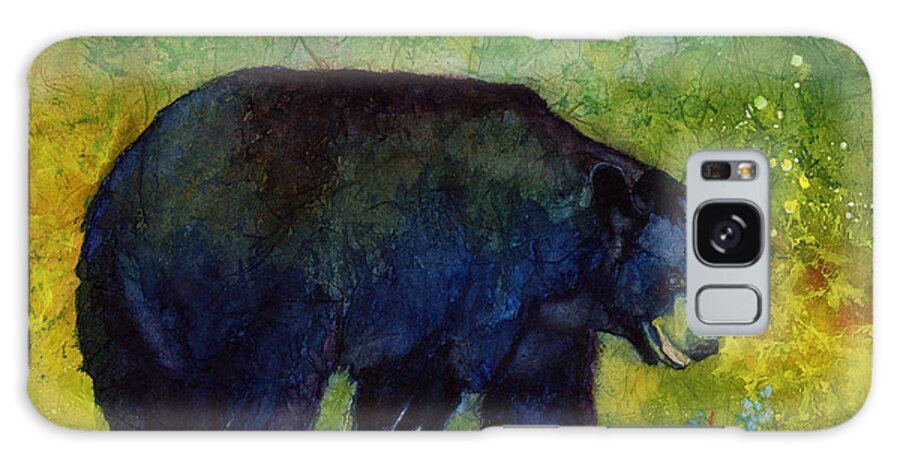 Bear Galaxy Case featuring the painting Black Bear by Hailey E Herrera