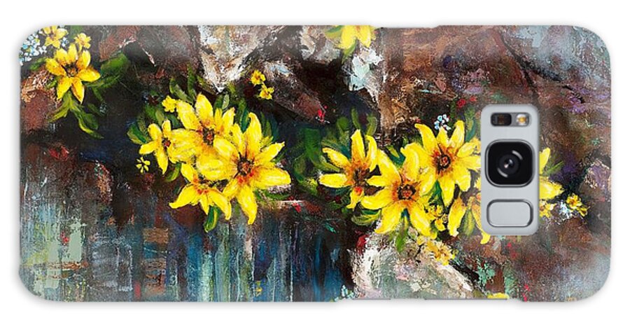 Black-eyed Susans Galaxy Case featuring the painting Black-eyed Susans by Frances Marino