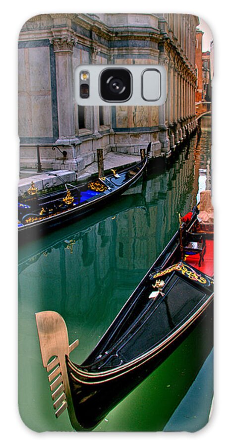 Italy Galaxy Case featuring the photograph Black Gondola by Peter Tellone