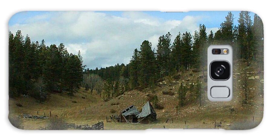 Old Cabin Galaxy Case featuring the photograph Black Hills Broken Down Cabin by Christopher J Kirby