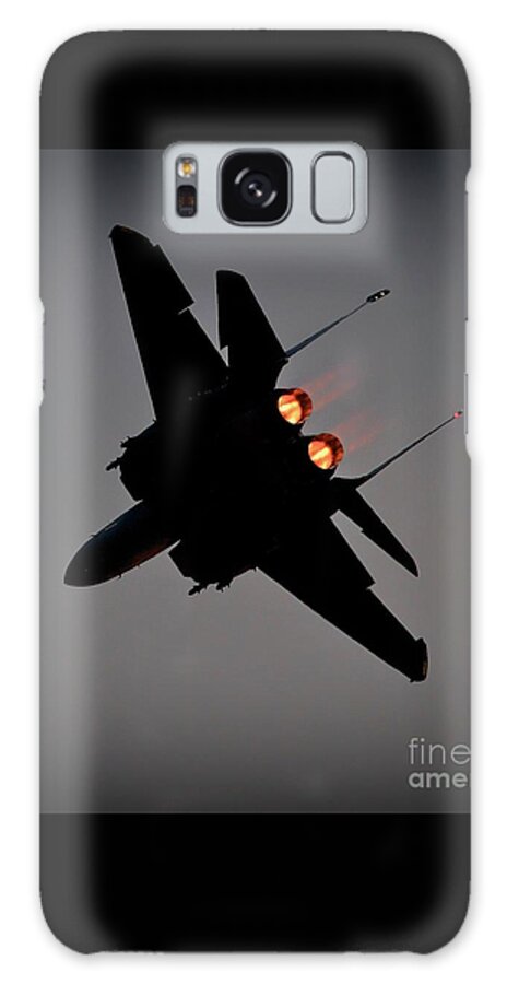 Airplane Galaxy Case featuring the photograph Black Magic F-15E Eagle by Gus McCrea