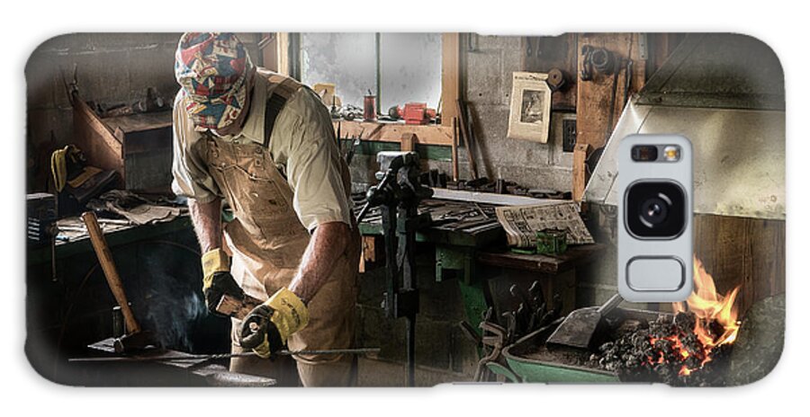 Samuels Farm Galaxy Case featuring the photograph Blacksmith by Dean Ginther