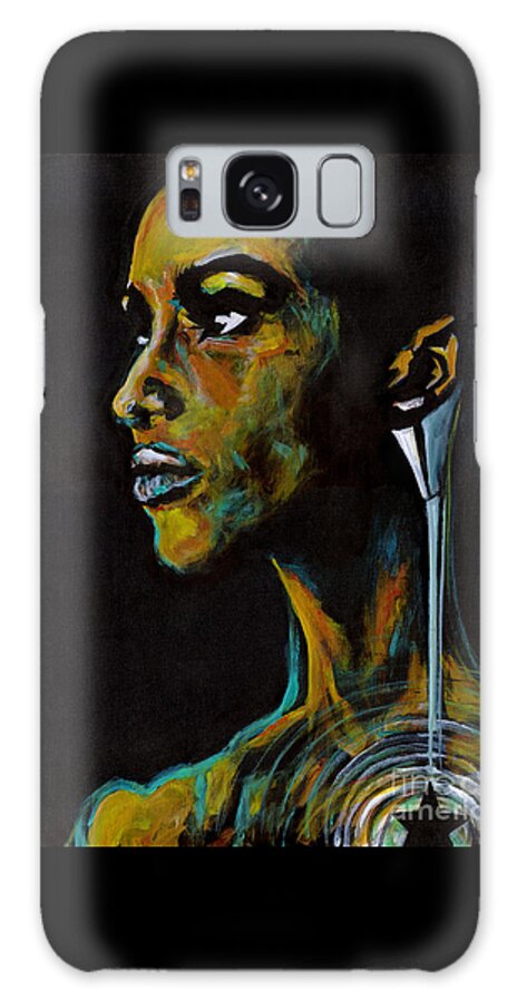 David Bowie Galaxy Case featuring the painting Blackstar by Tanya Filichkin