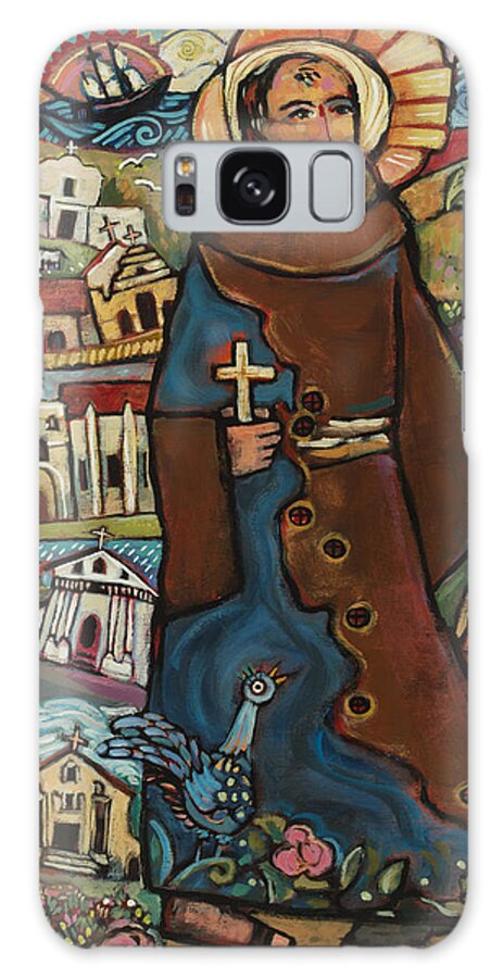 Jen Norton Galaxy Case featuring the painting Saint Junipero Serra by Jen Norton