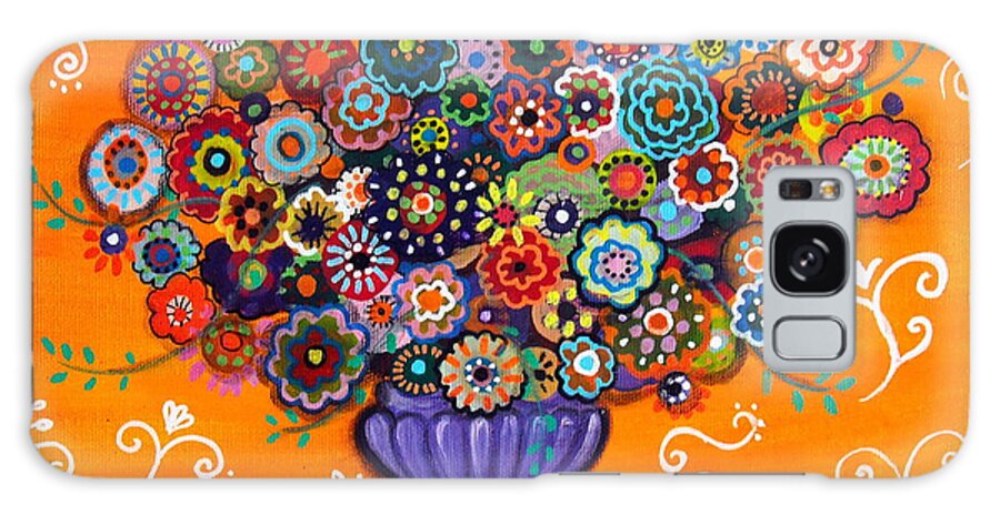 Prisarts Galaxy Case featuring the painting Blooms 6 by Pristine Cartera Turkus
