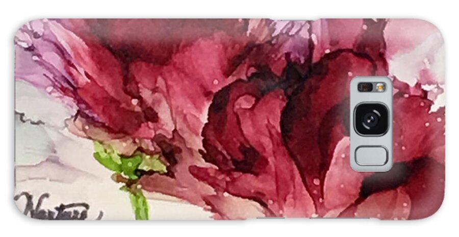 Pink Galaxy Case featuring the painting Blooms of Friendship by Karen Ann