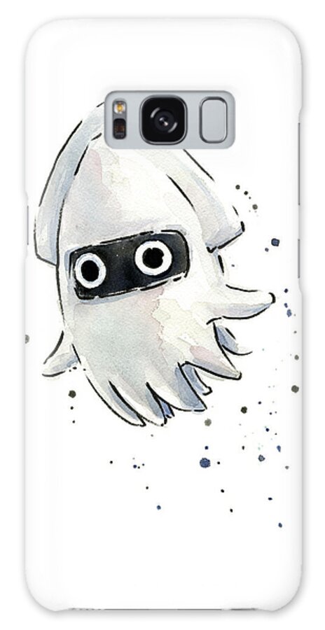 Squid Galaxy Case featuring the painting Blooper Watercolor by Olga Shvartsur