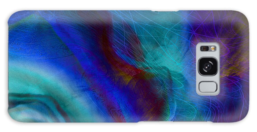 Abstract Galaxy Case featuring the digital art Blue by Barbara Berney