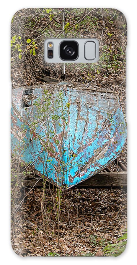 Boat Galaxy Case featuring the photograph Blue Boat by Mike Evangelist