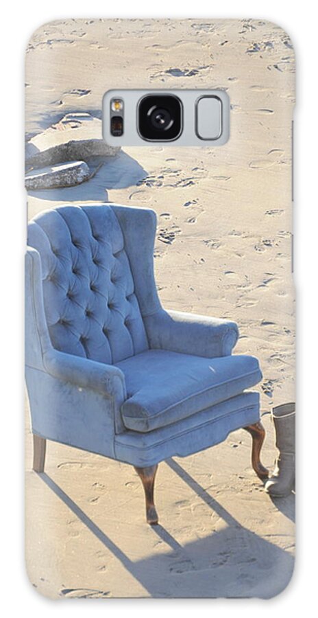 Blue Galaxy Case featuring the photograph Blue Chair by Bridgette Gomes