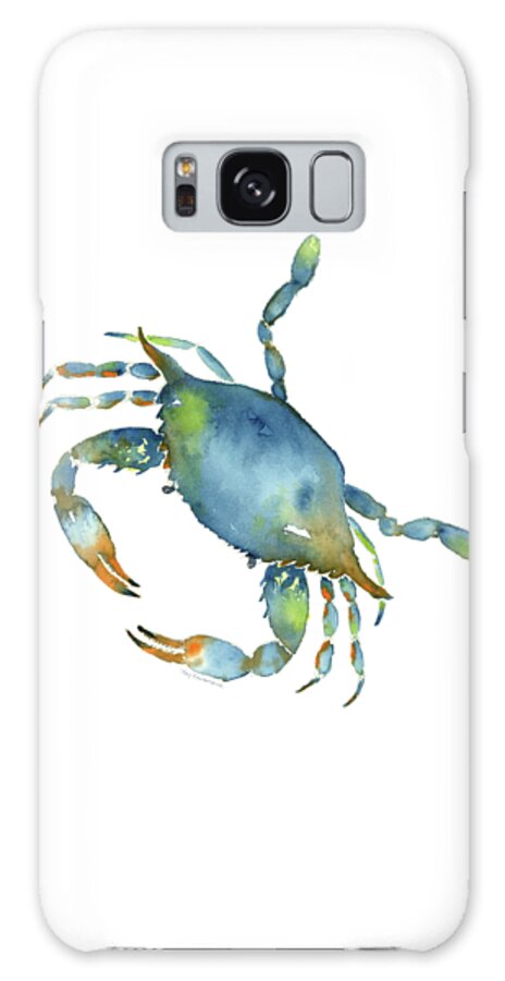 Crab Painting Galaxy Case featuring the painting Blue Crab by Amy Kirkpatrick
