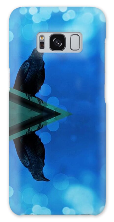 Crow Galaxy Case featuring the photograph Blue Crow by Stoney Lawrentz