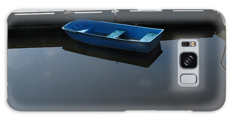 Bright Galaxy Case featuring the photograph Blue Dinghy Quiet Waters by Bill Tomsa